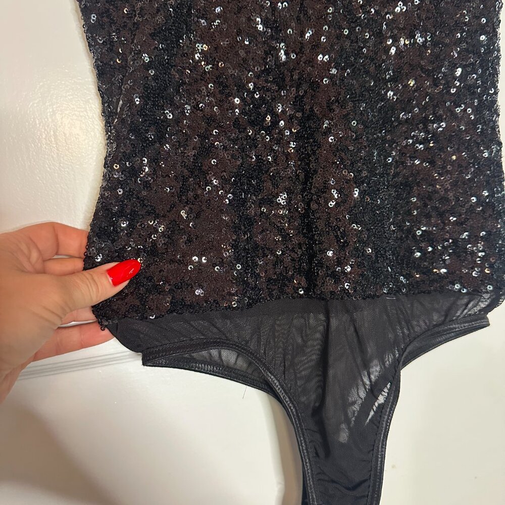 Y2k Bebe Sequence And Mesh Body Suit - Size S - image 3